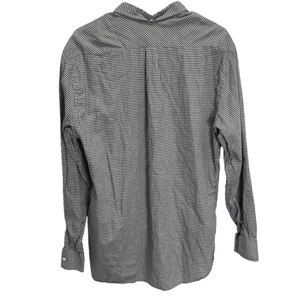 Billy Reid Tuscumbria Black White Button Down Shirt Copper Stitch Size L Gingham - Picture 2 of 8